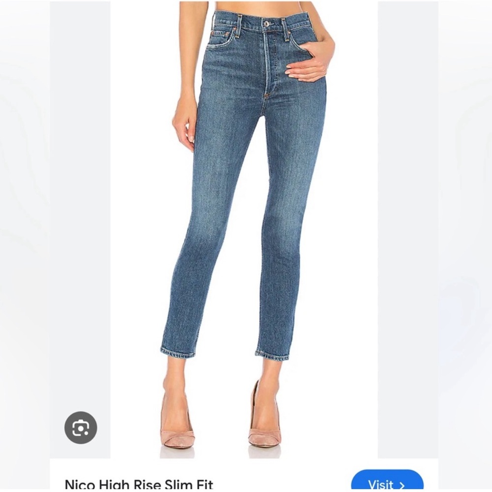 Agolde nico high rise slim fit jeans